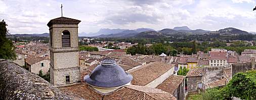 Panoramabild: Blick von Crest nach Süden Panoramabild: Blick von Crest nach Süden