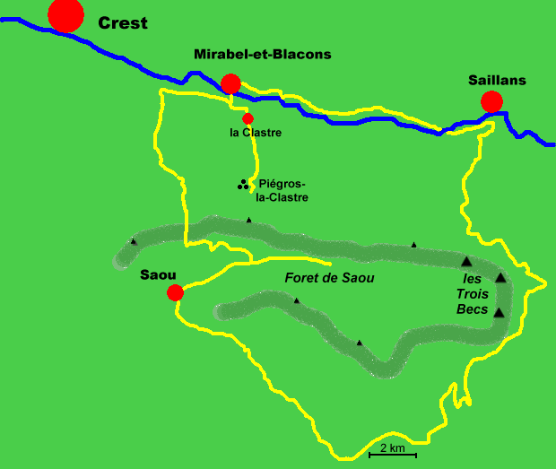 Karte: sdlich Mirabel-et-Blacons