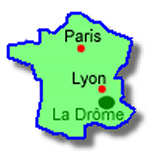 Frankreichkarte mit Drôme