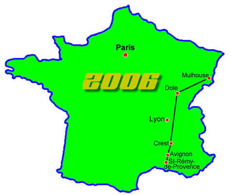 Frankreichkarte Sommer 2006